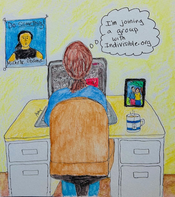 Take Action: Support                                  Democracy through&nbsp;Indivisible.org